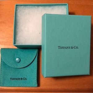 Tiffany & Co. Empty box and suede pouch